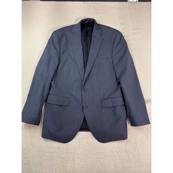 Coppley Other - Coppley Esquire 2112 Blue Pinstripe 100% Wool Blazer Sport Coat Mens 44R
